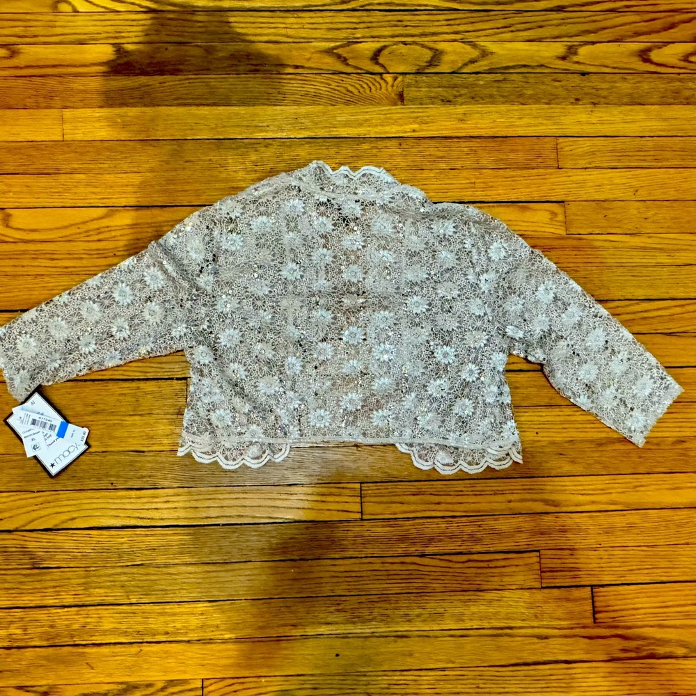 NWT! R&M Richards crop lace shrug, XL